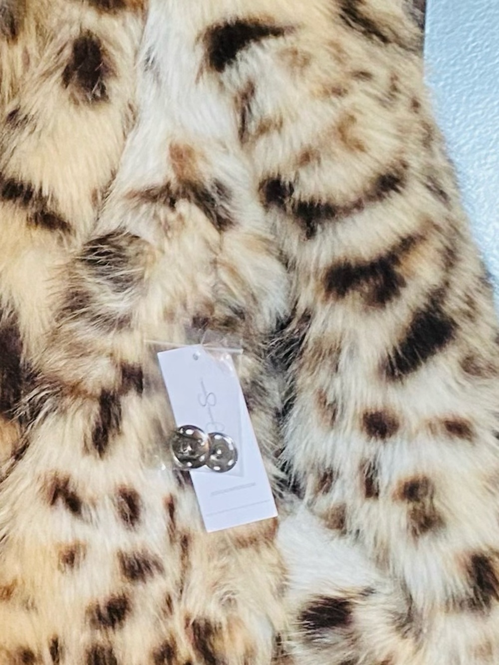 NWT Jessica Simpson SUPER SOFT Fur Jacket Leopard-Print - Picture 10 of 10